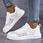 Lonneke | Elegante kanten sneakers