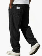 DAMIÁN - Pantalones de pana fluidos de corte ancho con cintura elástica™