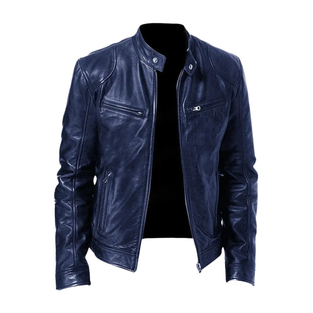 RAÚL - Chaqueta de efecto piel estilo biker con cuello tira™