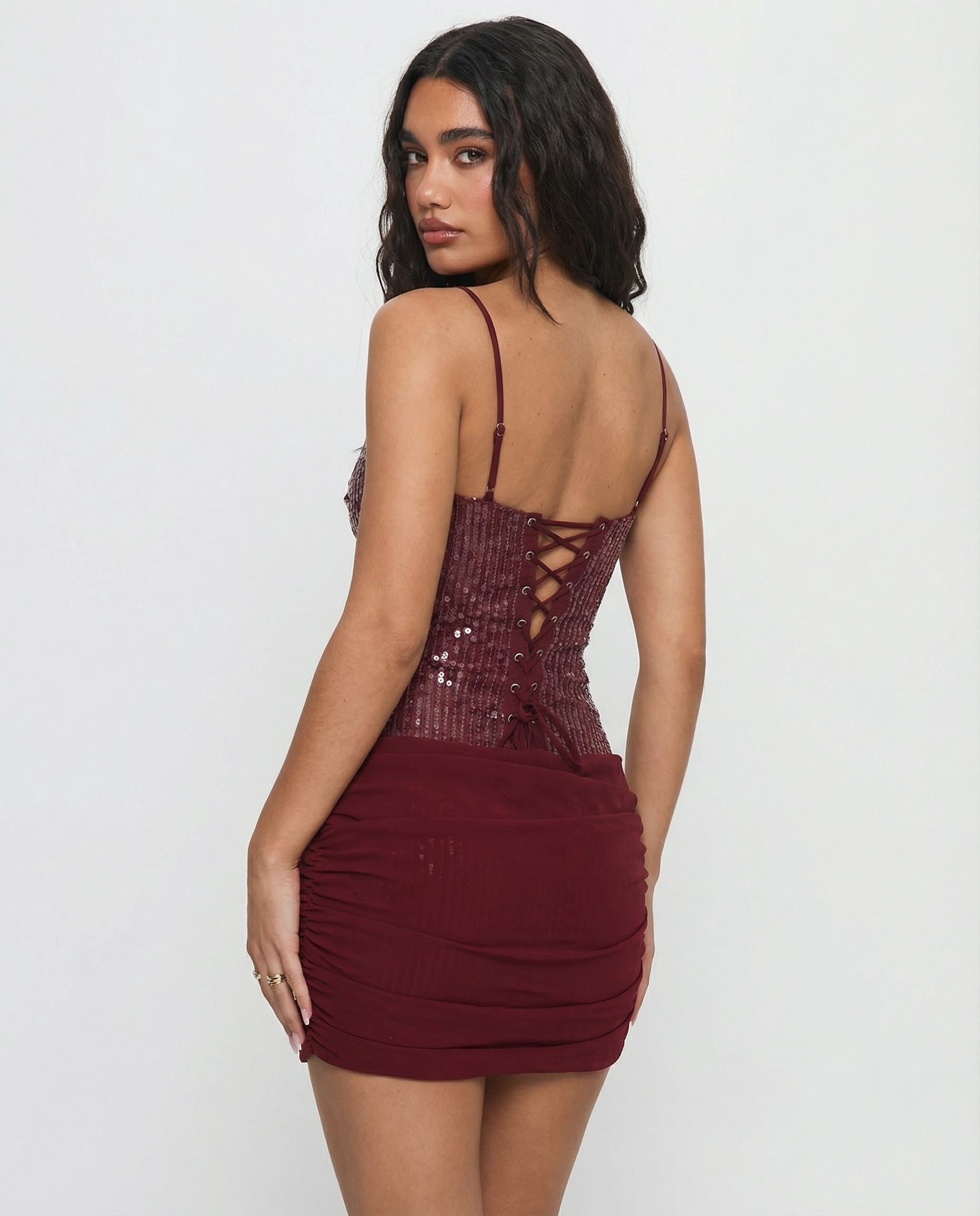 SOFÍA - Minivestido ajustado de lentejuelas con tirantes™