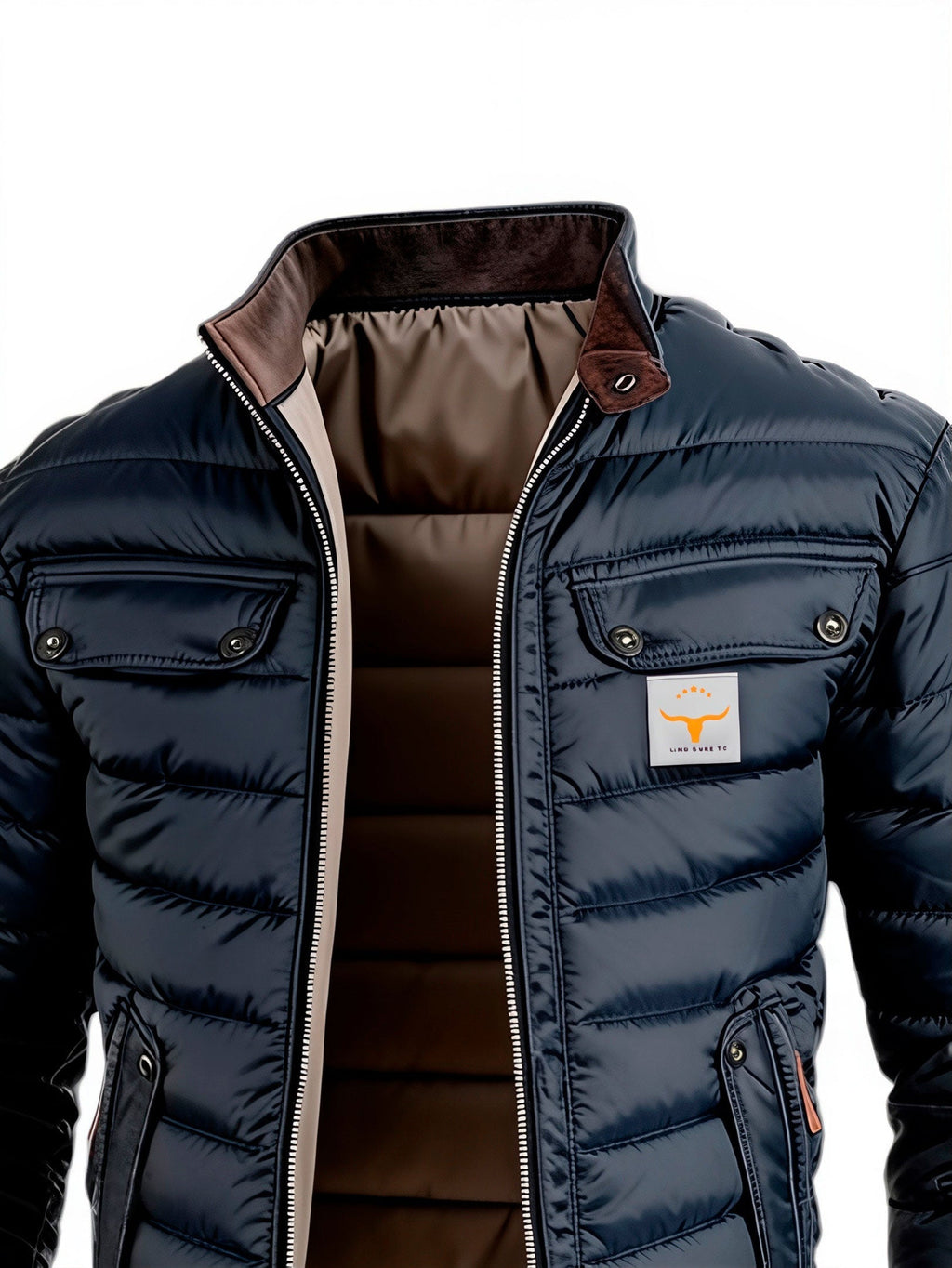 CÉSAR - Chaqueta acolchada con cuello a contraste estilo aviador™