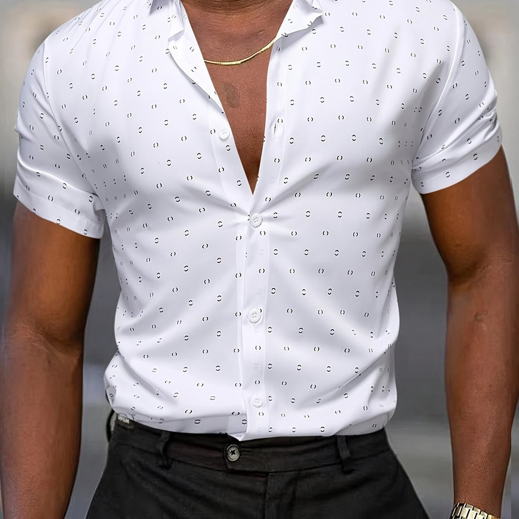 MARCOS - Camisa de manga corta con estampado micro-pattern™
