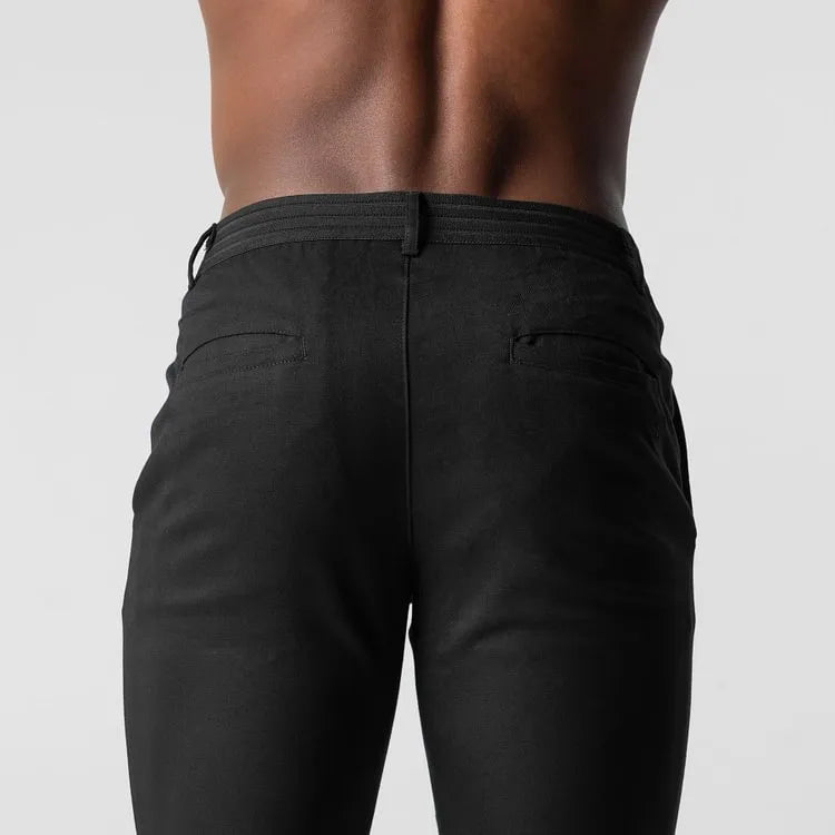 BRUNO - Pantalones chinos elásticos de corte entallado y estilo sartorial™