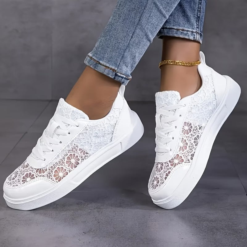 Lonneke | Elegante kanten sneakers