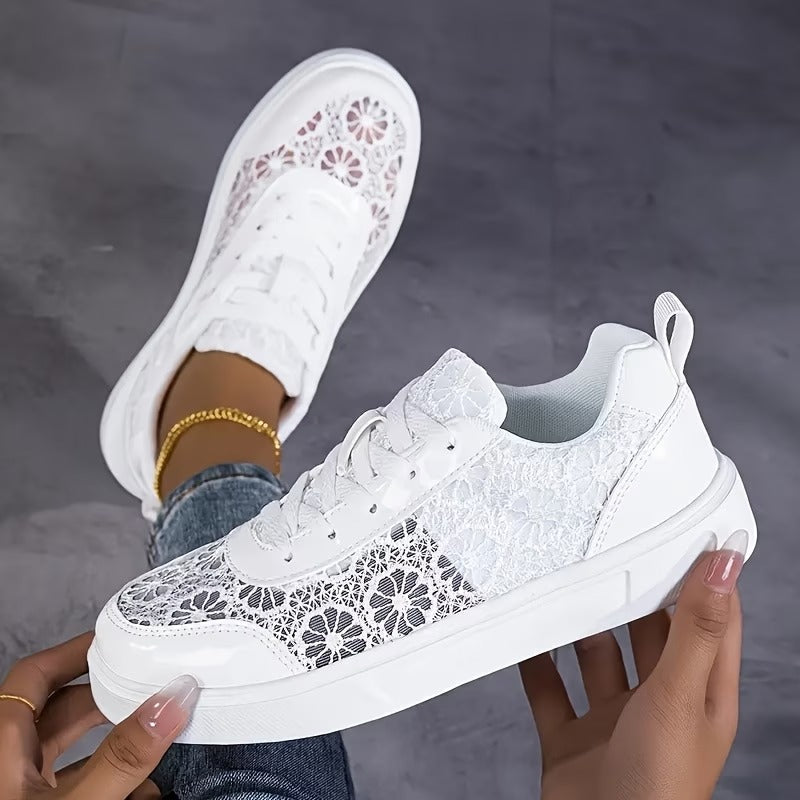 Lonneke | Elegante kanten sneakers