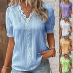 CLARA - Blusa de encaje con cuello en V™