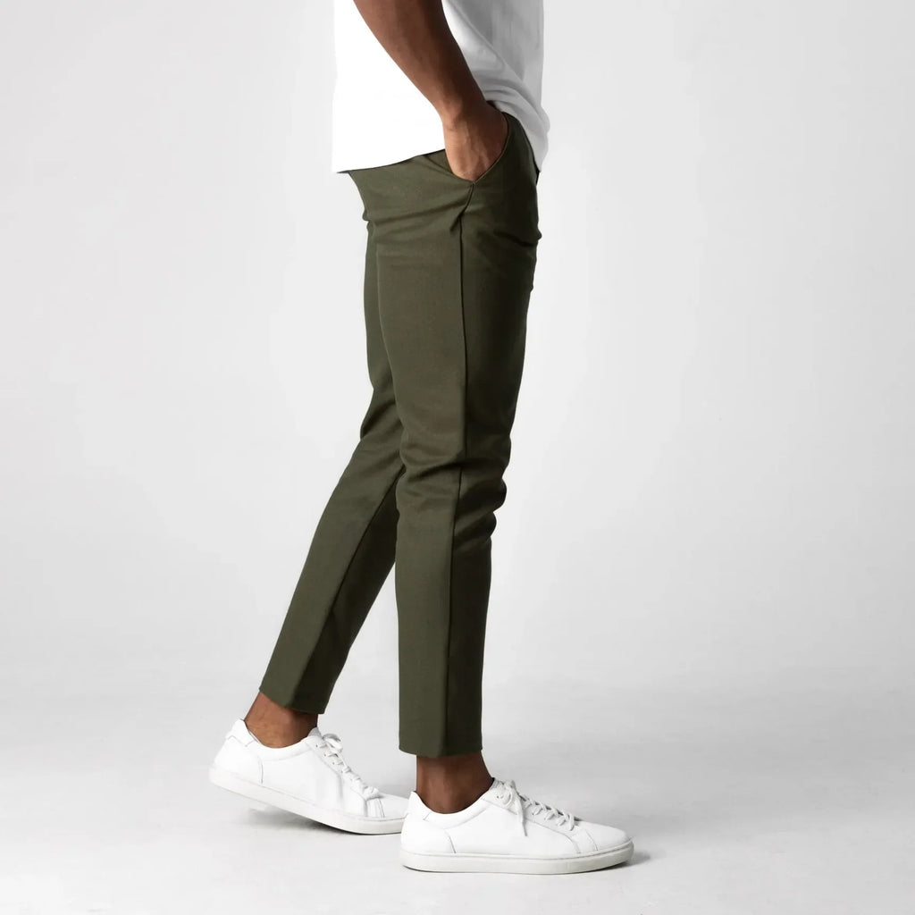 BRUNO - Pantalones chinos elásticos de corte entallado y estilo sartorial™