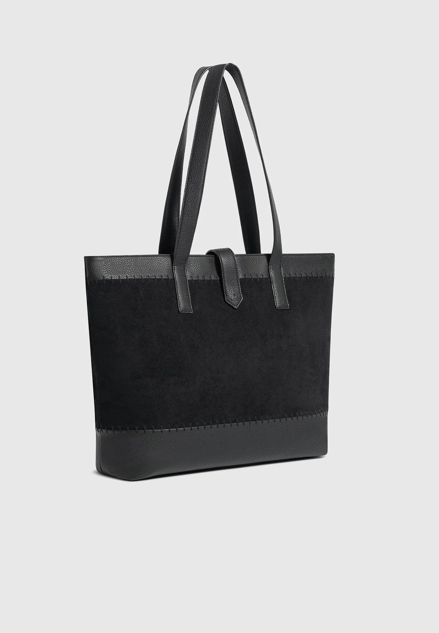 RAYAN- Bolso Premium de Ante y Piel Granulada con Puntada Artesanal™