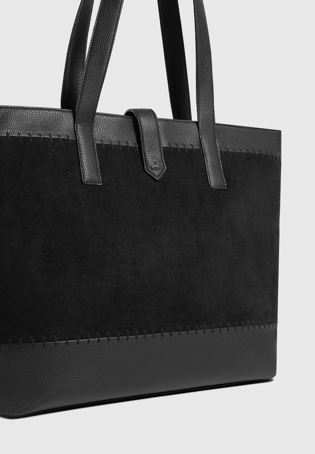 RAYAN- Bolso Premium de Ante y Piel Granulada con Puntada Artesanal™