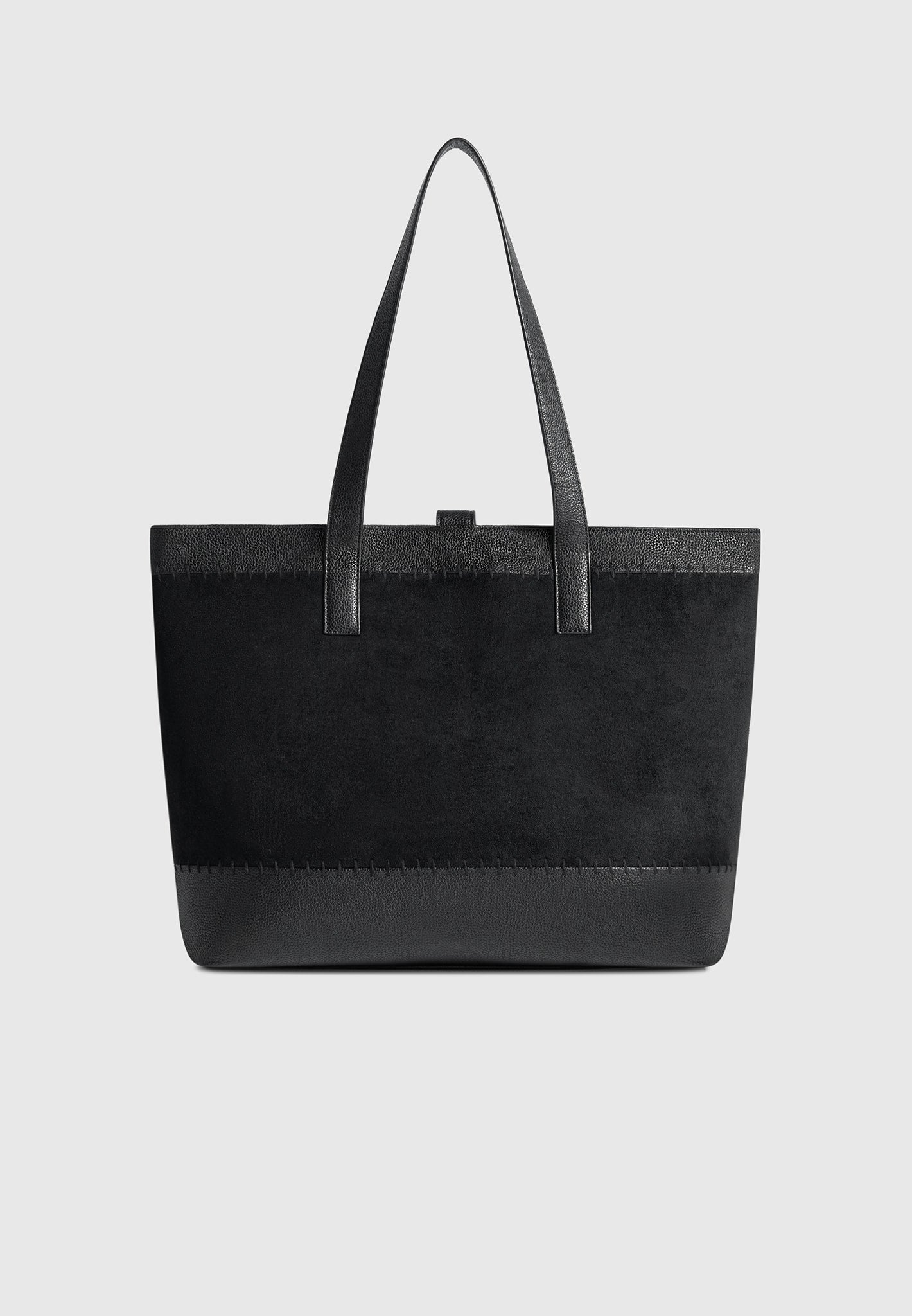 RAYAN- Bolso Premium de Ante y Piel Granulada con Puntada Artesanal™