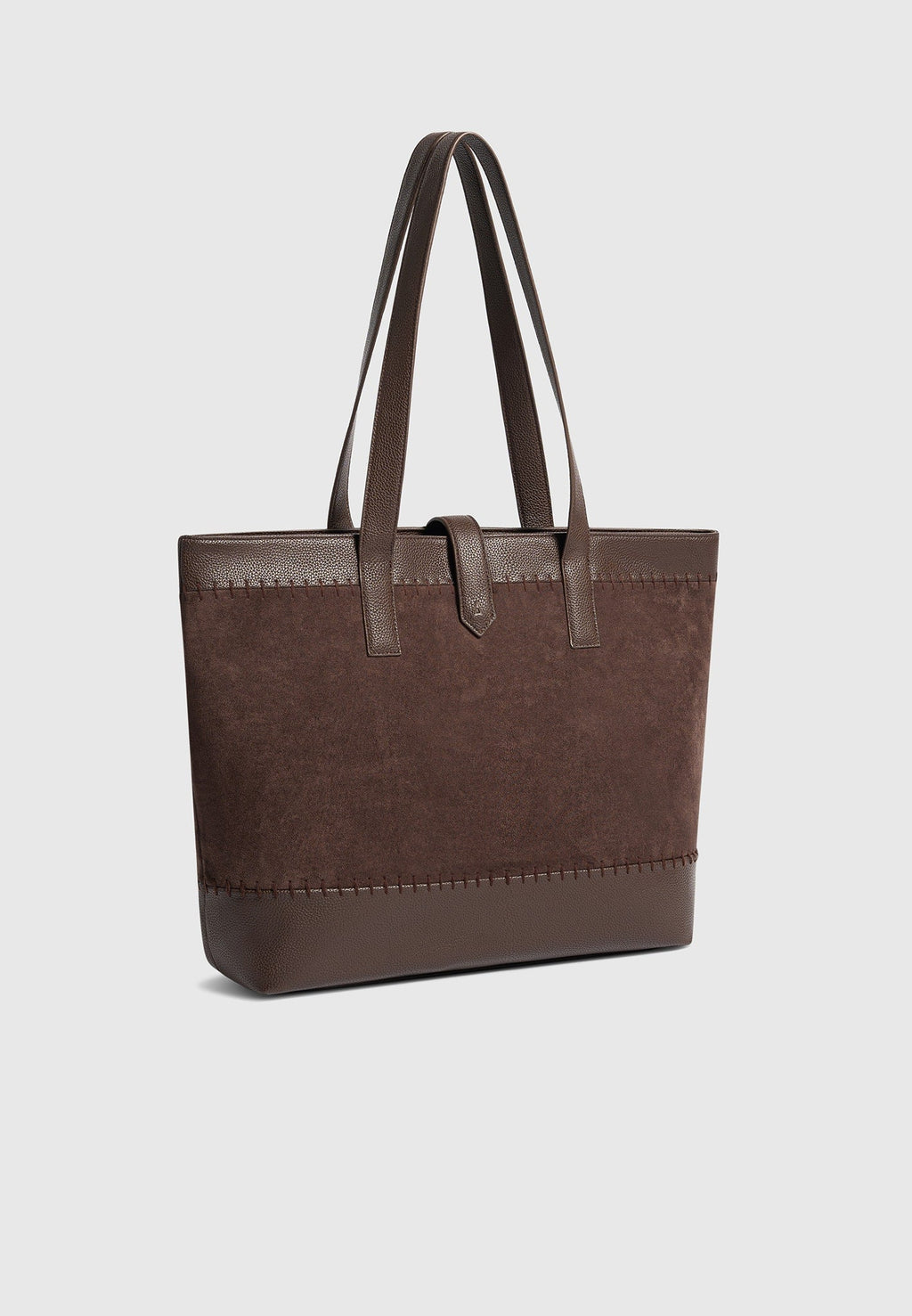 RAYAN- Bolso Premium de Ante y Piel Granulada con Puntada Artesanal™