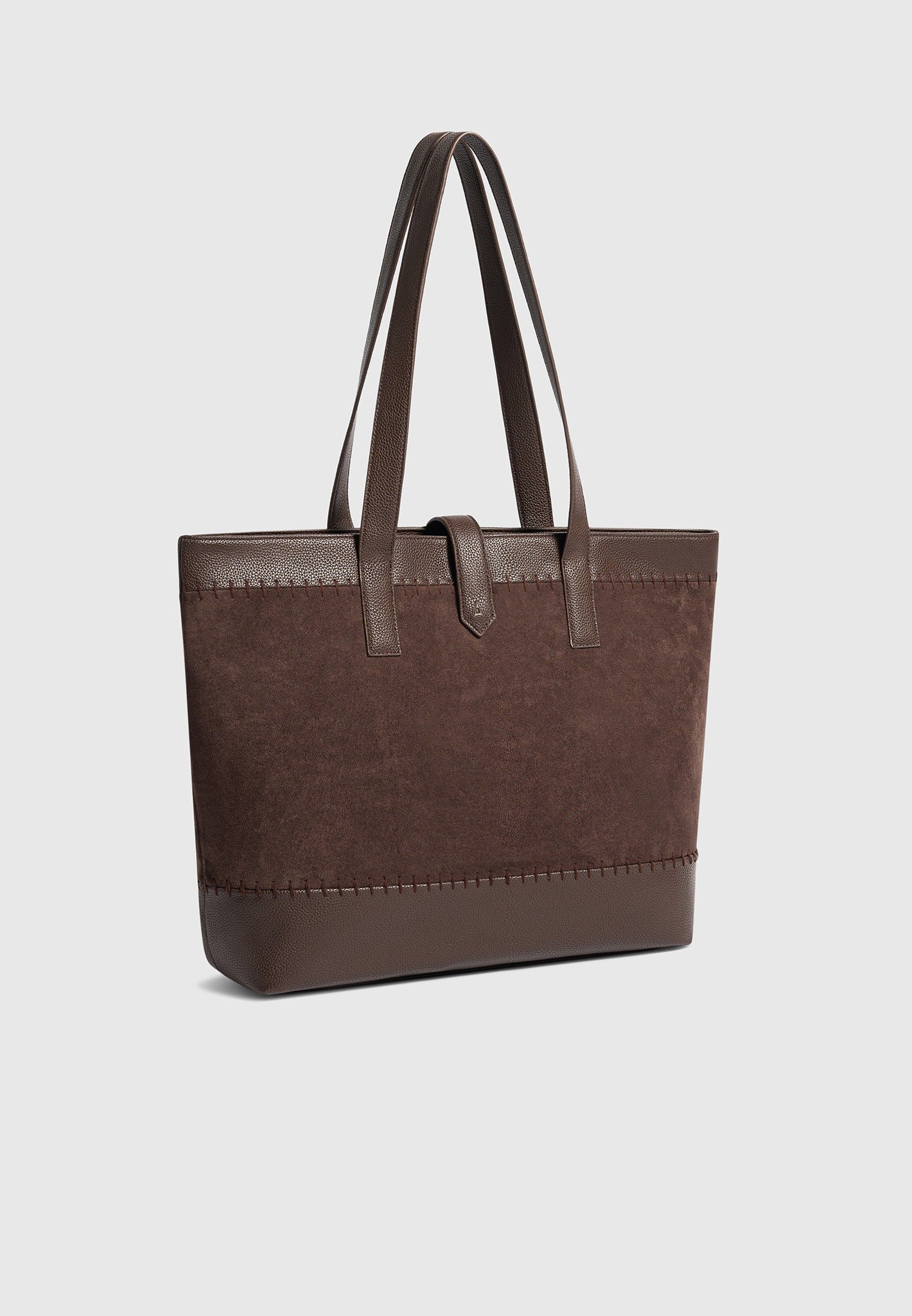 RAYAN- Bolso Premium de Ante y Piel Granulada con Puntada Artesanal™