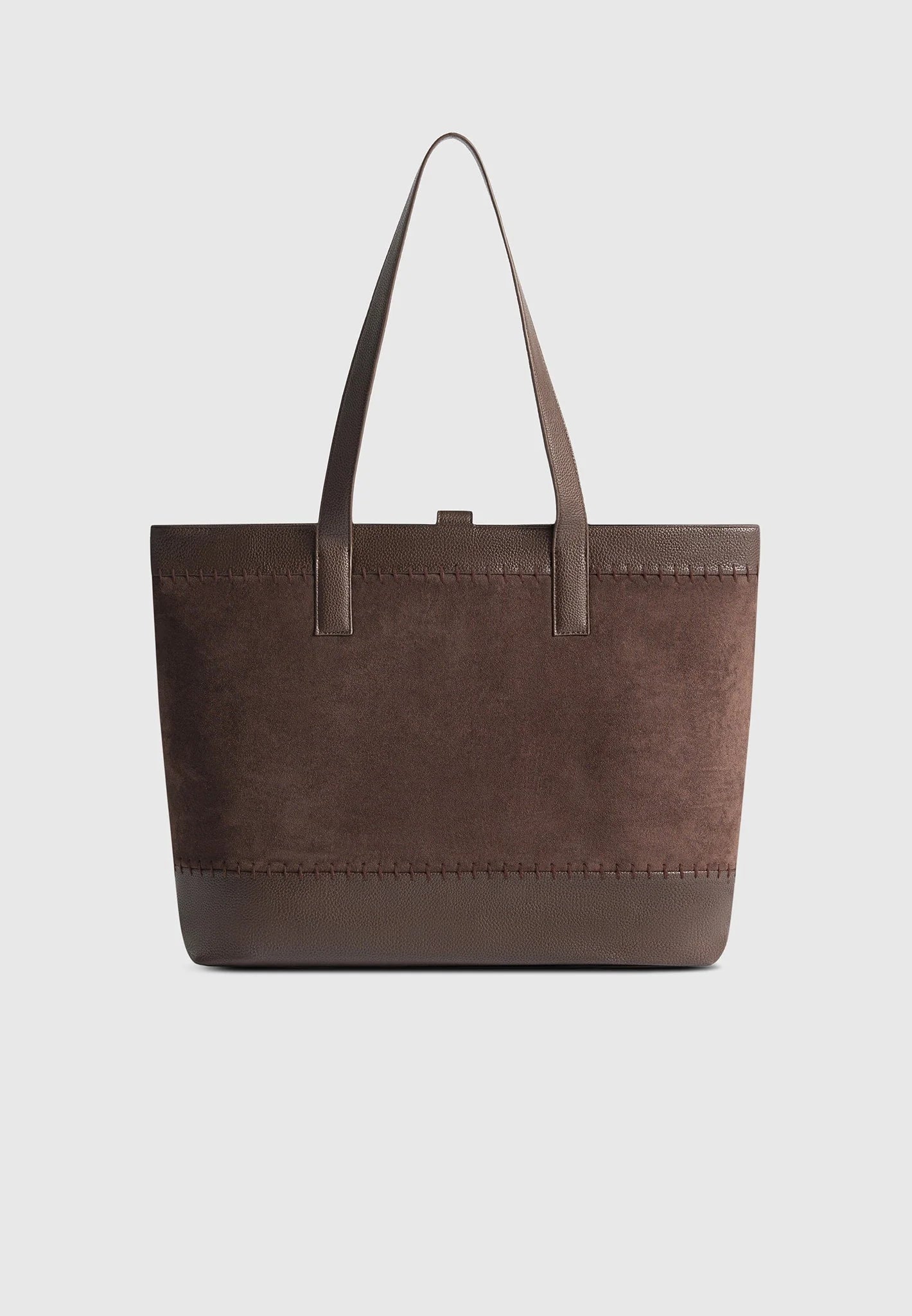 RAYAN- Bolso Premium de Ante y Piel Granulada con Puntada Artesanal™