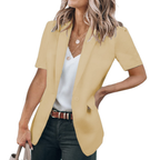 PALOMA - Blazer de manga corta de estilo sastre con solapa fluida™