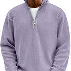 TRISTÁN - Jersey de punto acanalado con media cremallera y cuello alto™