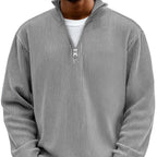 TRISTÁN - Jersey de punto acanalado con media cremallera y cuello alto™