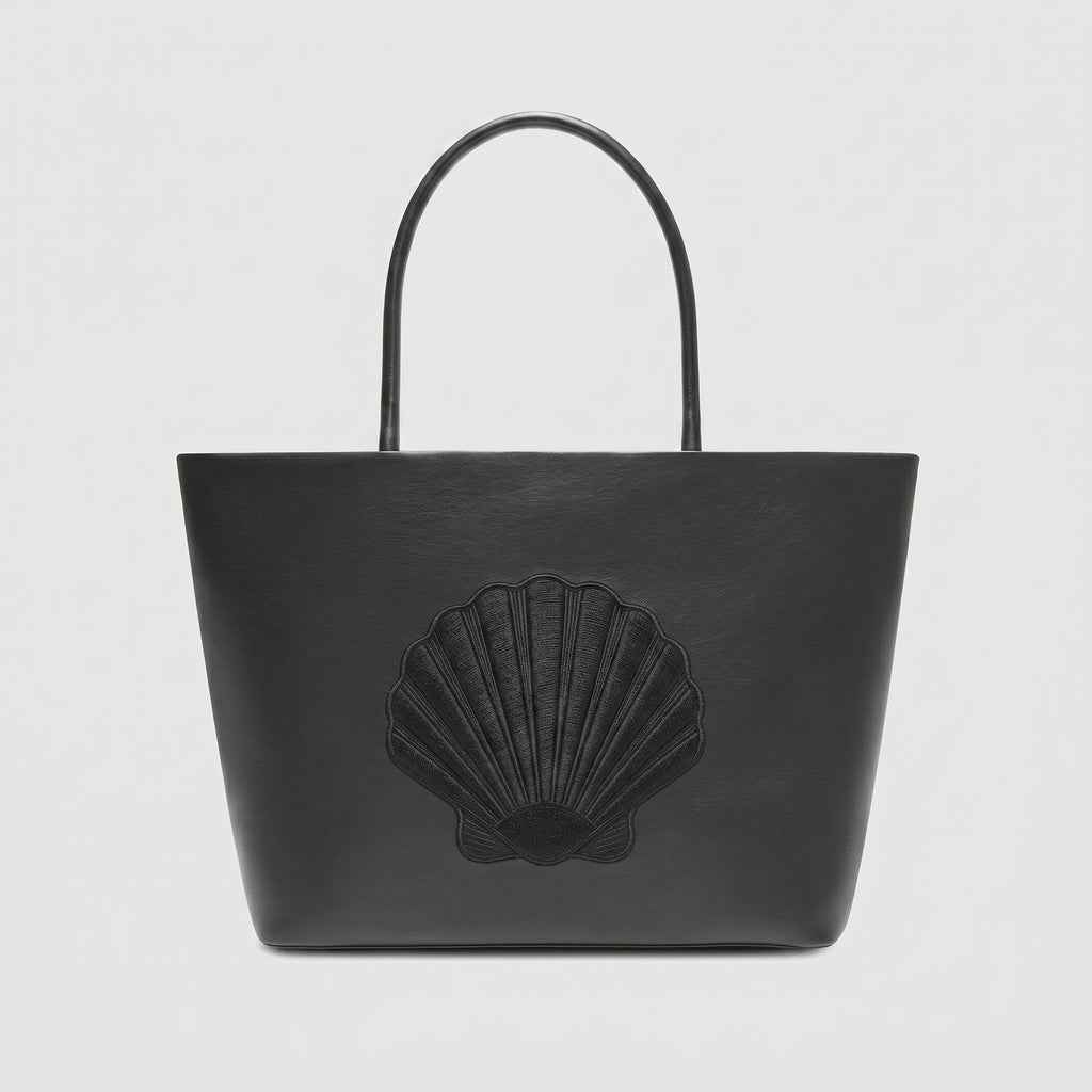 AURORA-Bolso de Cuero Negro y Elegante