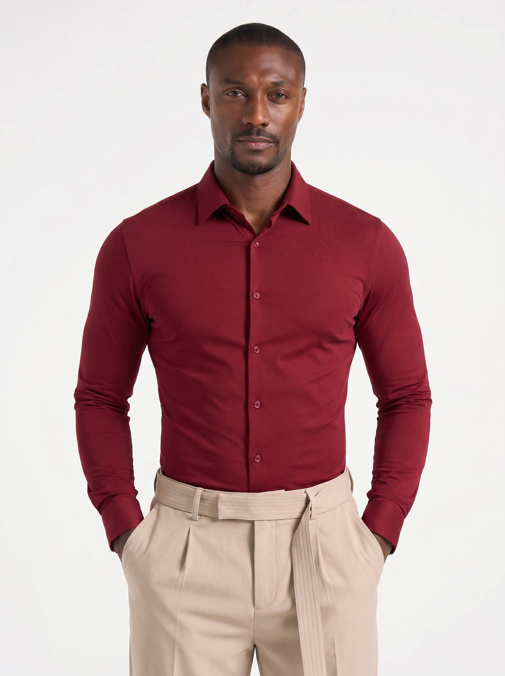 OLIVER - Camisa Elástica Antiarrugas