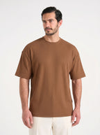 PEPE-Camiseta de viscosa acanalada con cuello redondo