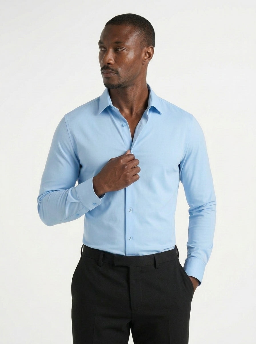 OLIVER - Camisa Elástica Antiarrugas