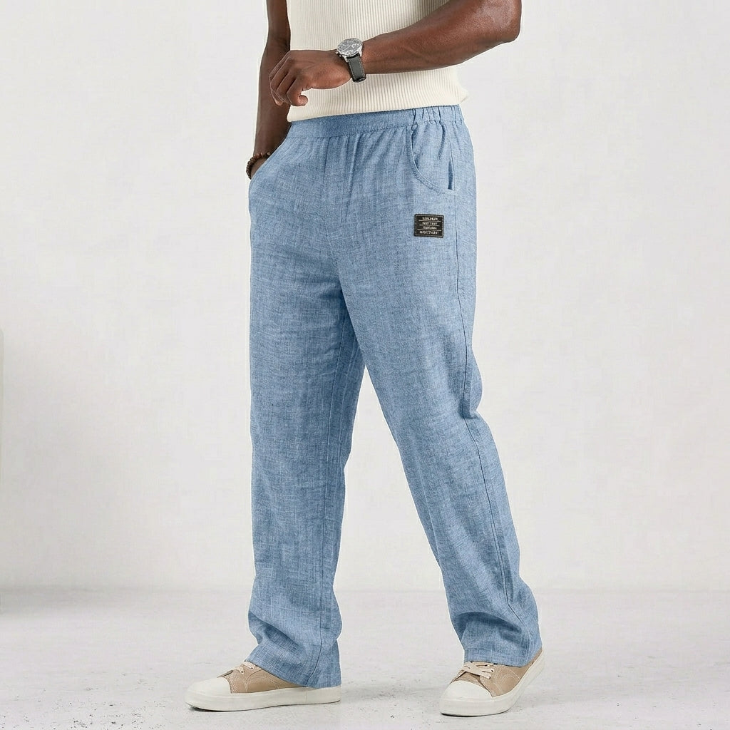 IVÁN|Pantalones de algodón y lino transpirables