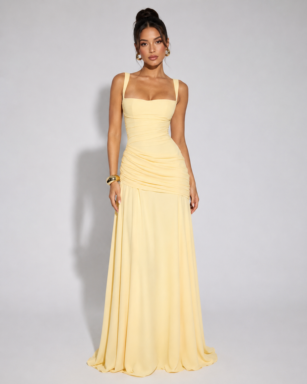 VALENTINA - Vestido largo drapeado™