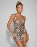ADRIANA - Minivestido de lentejuelas y estampado geométrico™