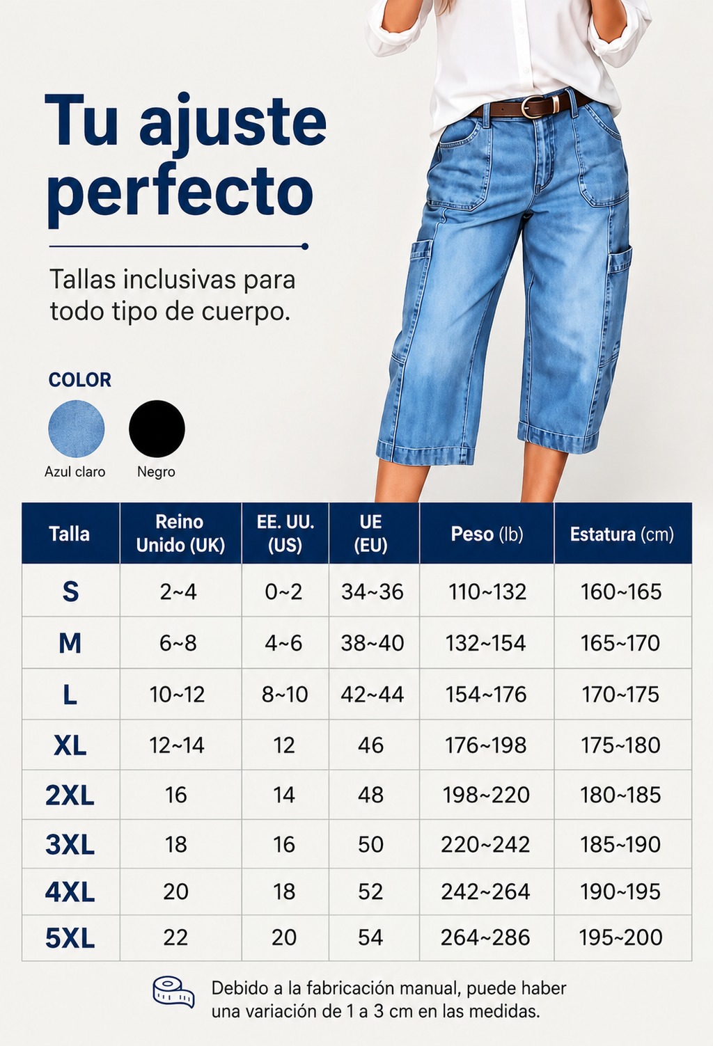 SONIA-Vaqueros casuales, elásticos y cortos™