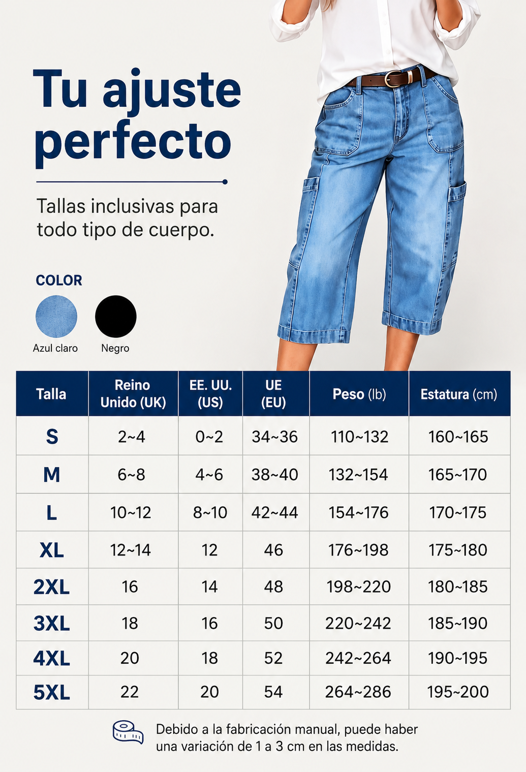 SONIA-Vaqueros casuales, elásticos y cortos™