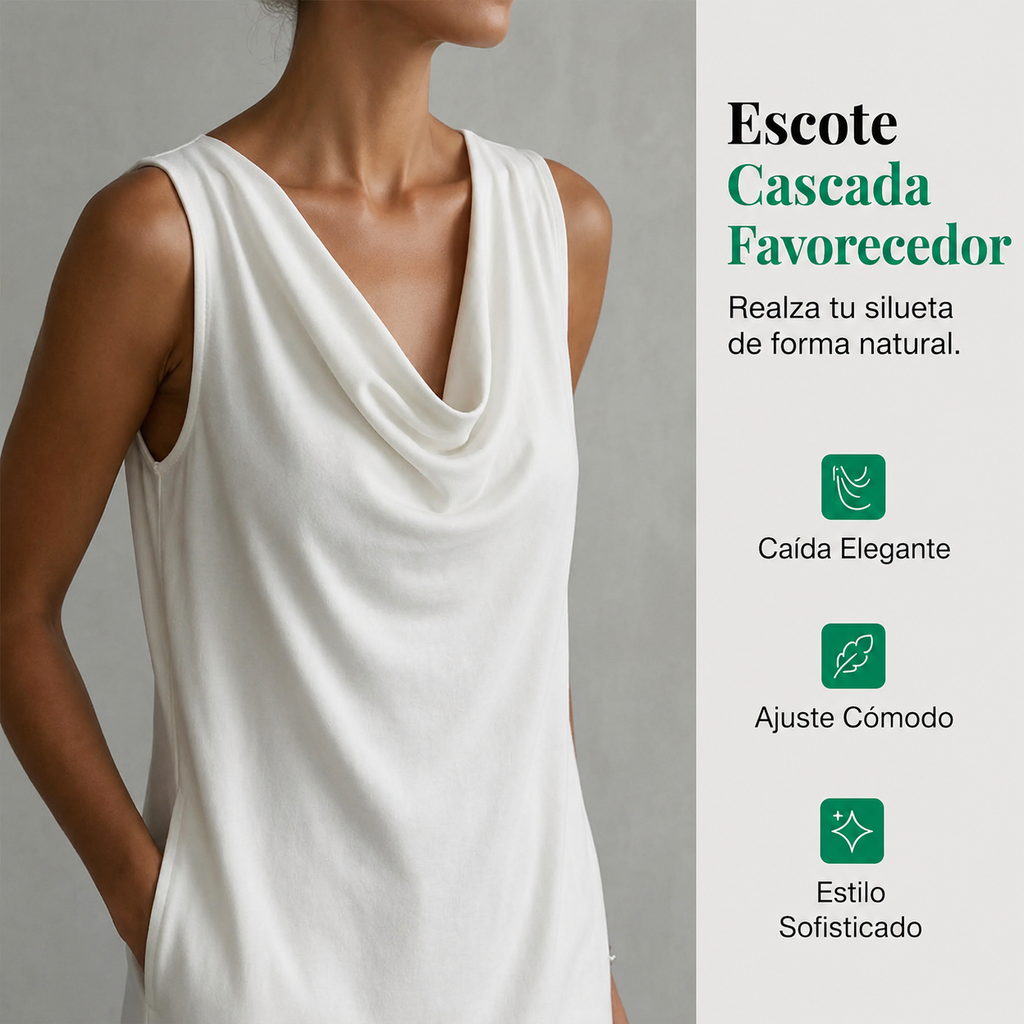 AITANA-Vestido Ajustado con Cuello Drapeado™