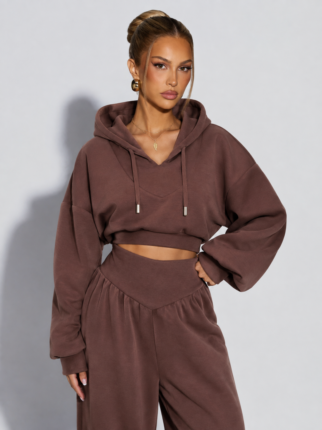 ALTEA - Conjunto deportivo y casual de dos piezas con sudadera corta con capucha y pantalón ancho™