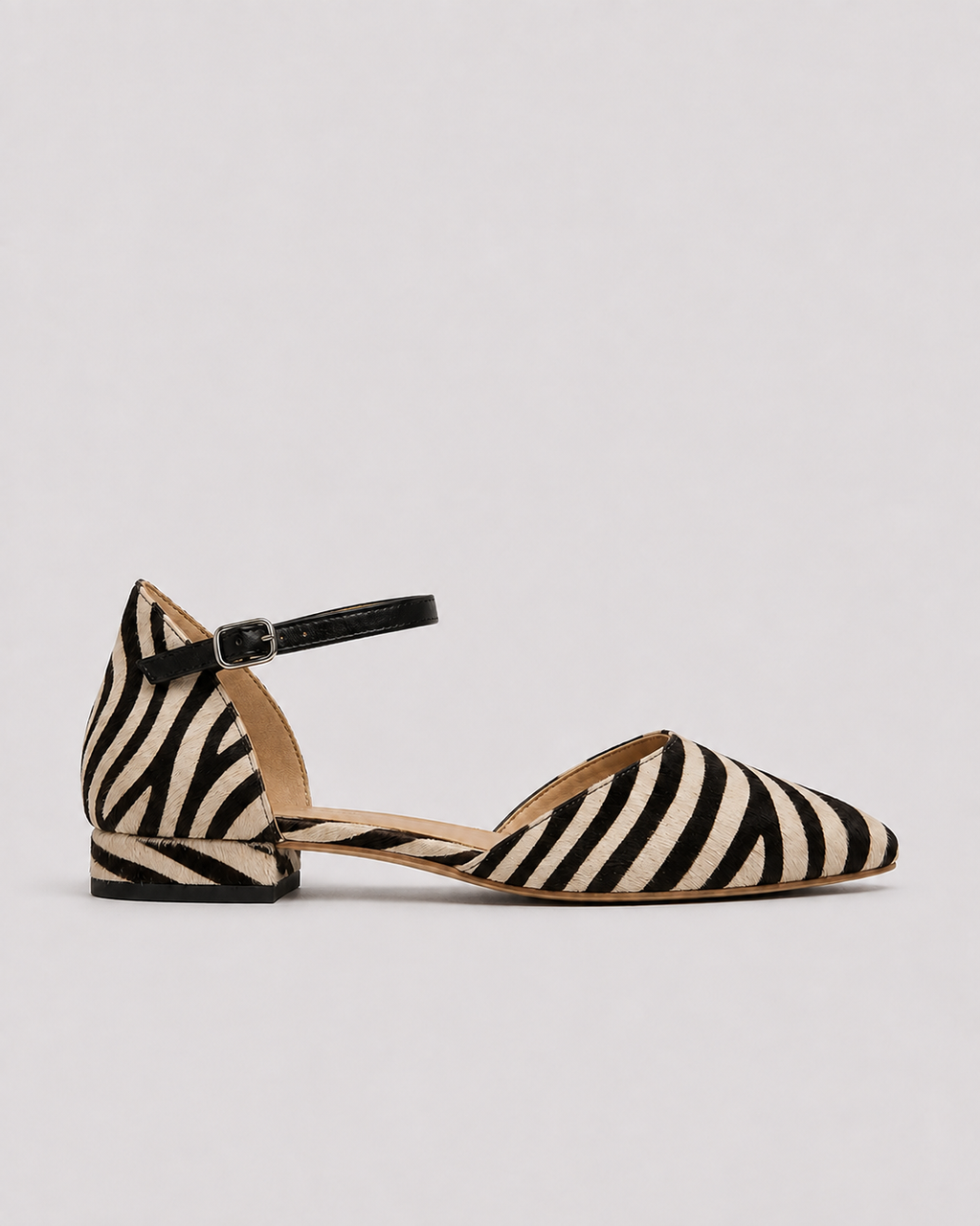 MALENA - Zapatos destalonados de tacón con puntera afilada y estampado de cebra™