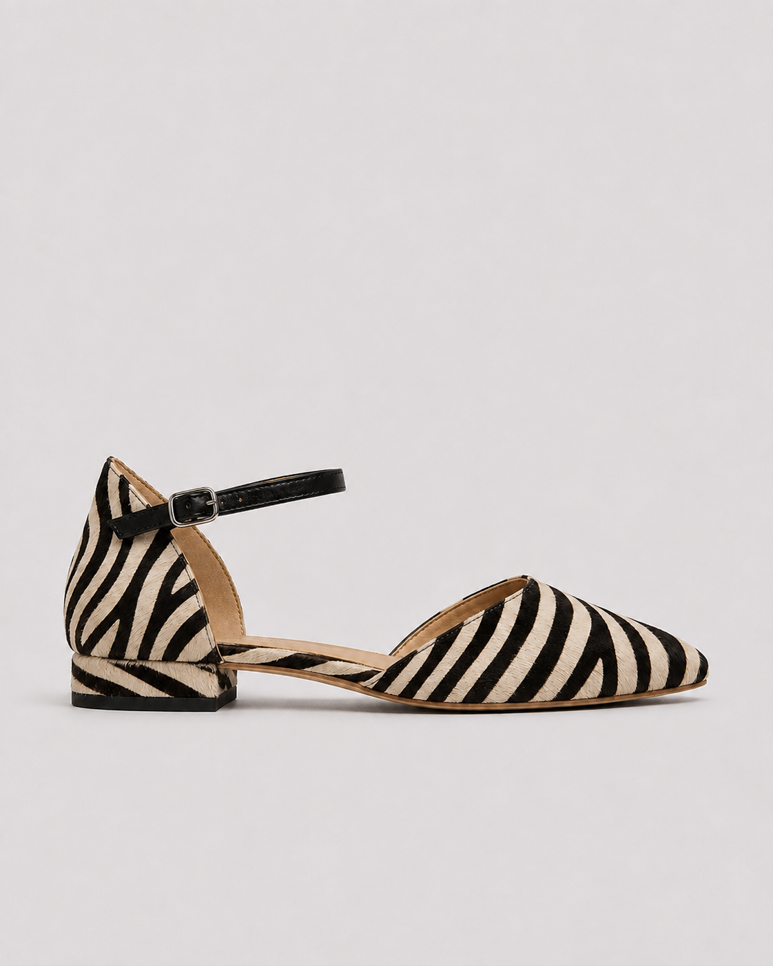 MALENA - Zapatos destalonados de tacón con puntera afilada y estampado de cebra™
