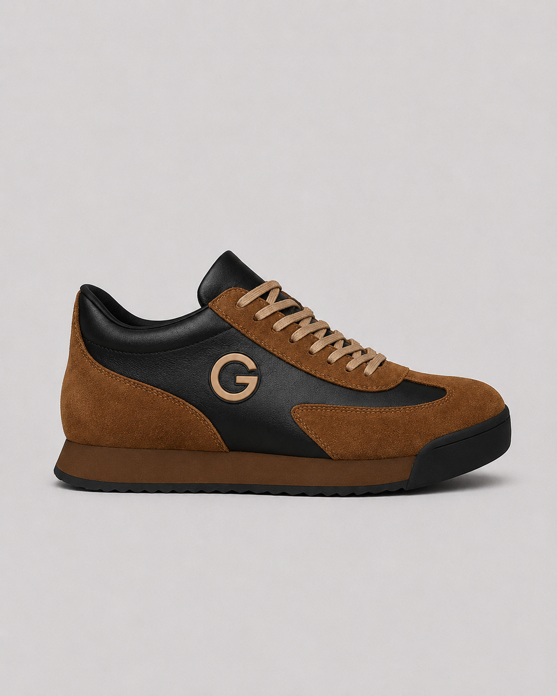 GAEL - Zapatillas de piel y ante estilo urbano con detalle de inicial y suela reforzada™