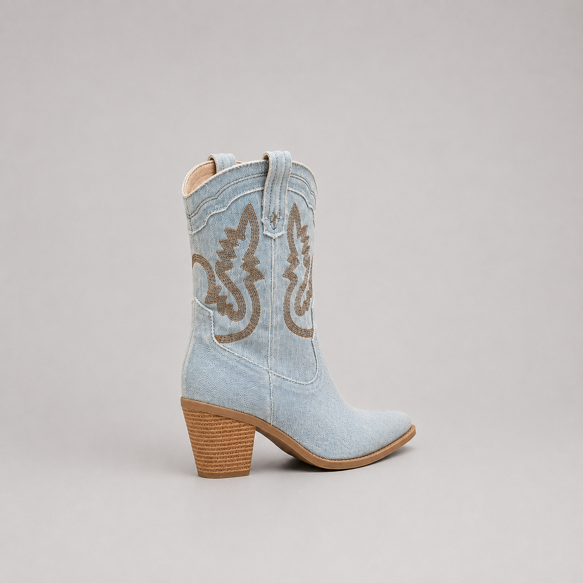 DAKOTA - Botines camperos ortopédicos en tejido denim con bordados™