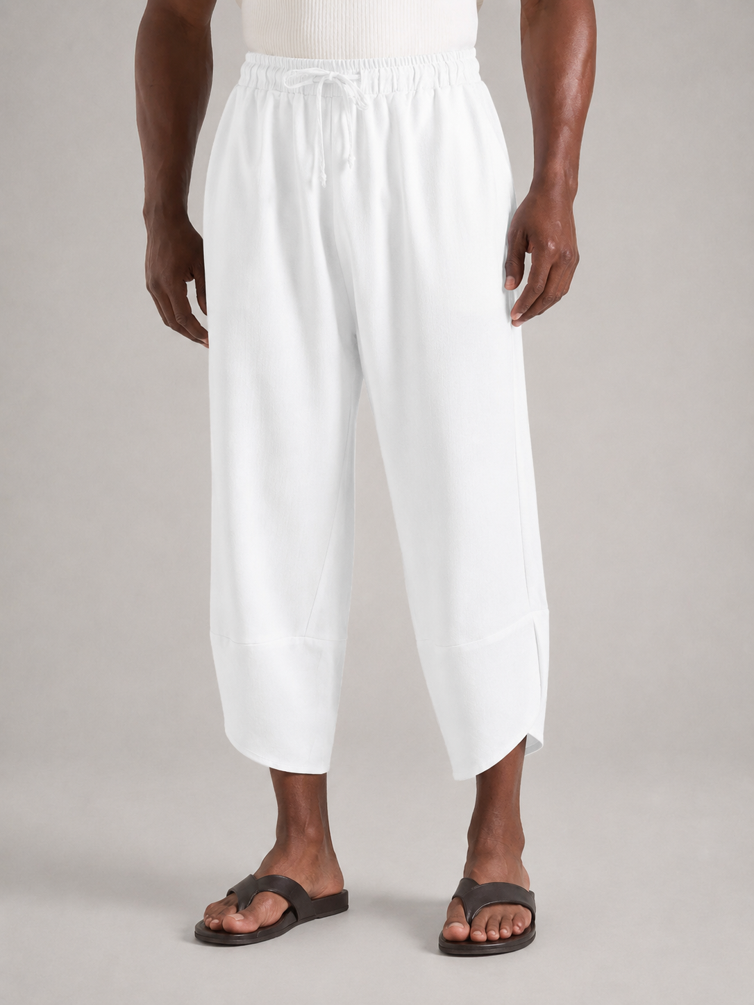 BRAIS - Pantalones cortos estilo harem de lino y corte pirata capri™