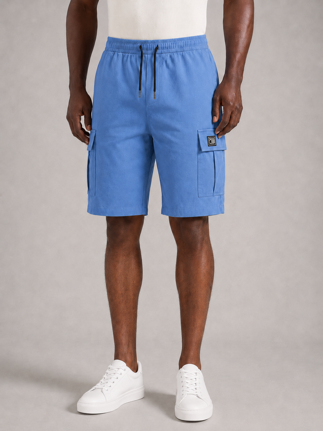 LEO - Bermudas cargo de estilo urbano con bolsillos laterales y cordón ajustador™