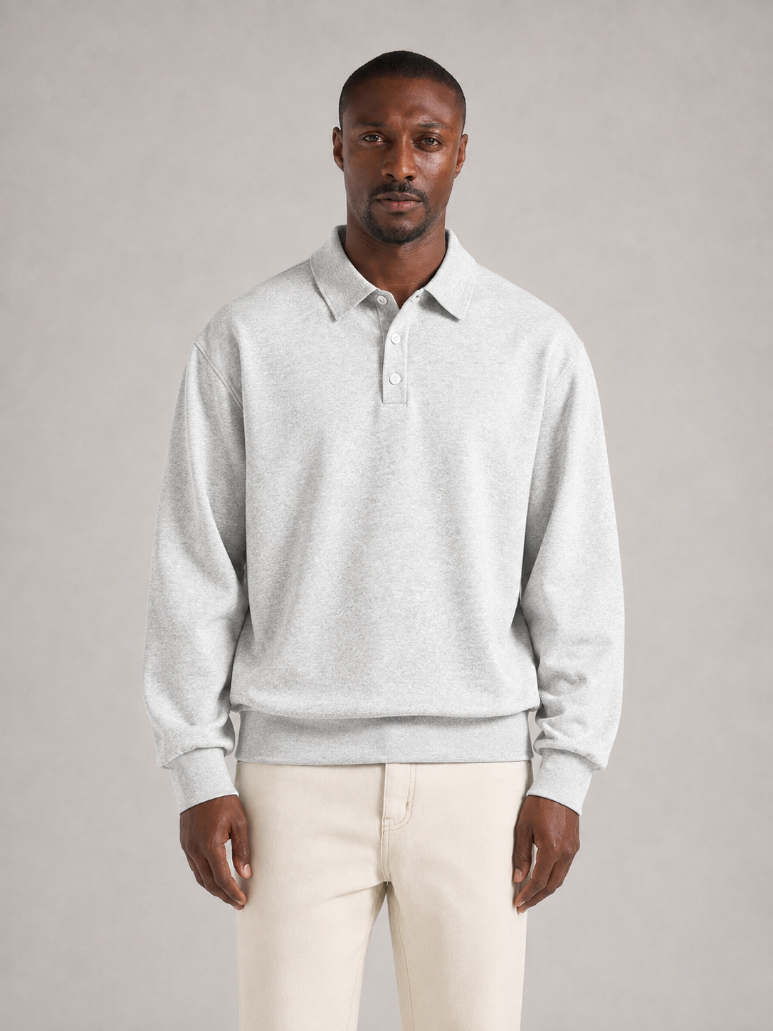 BOSCO - Jersey de manga larga en punto fino con cuello abierto™