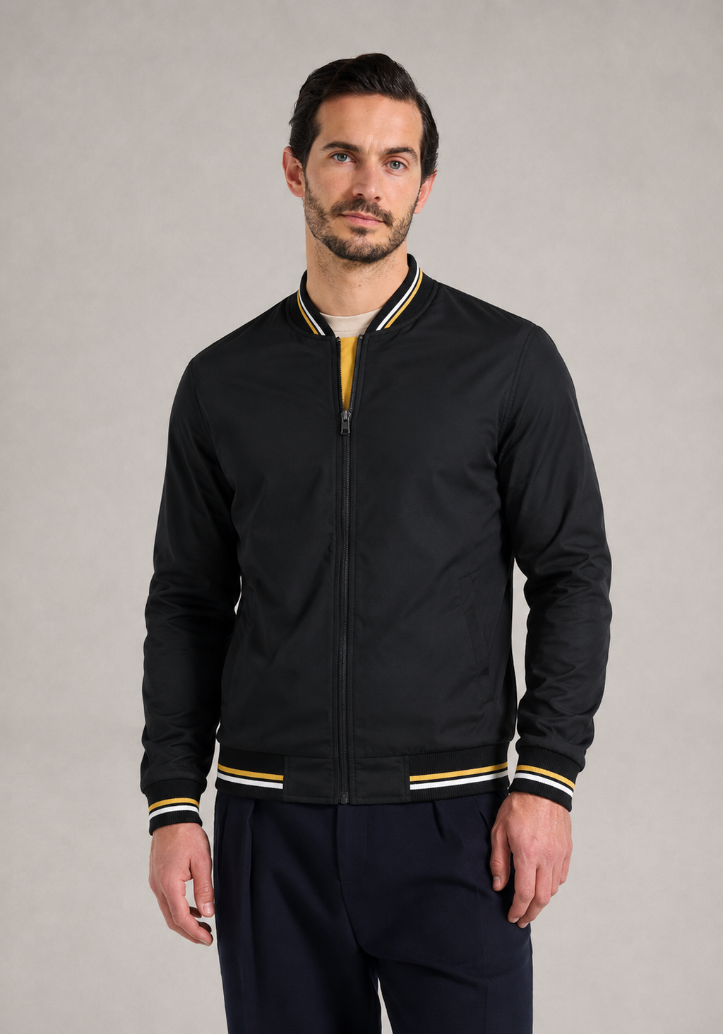 JOHN - Chaqueta bomber ligera con remates a contraste™