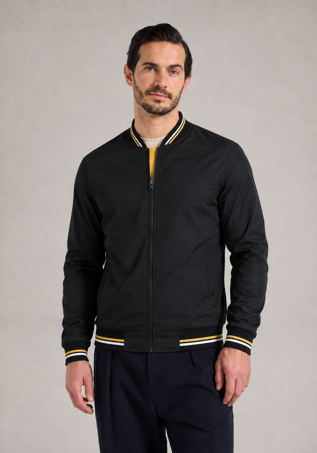 JOHN - Chaqueta bomber ligera con remates a contraste™