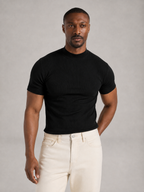 ISMAEL - Camiseta de manga corta acanalada con cuello perkins™