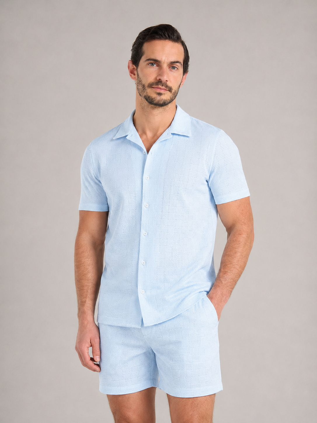 ERIC - Conjunto dos piezas de camisa de manga corta y bermuda en tejido ligero™