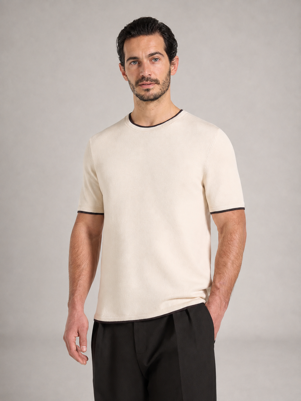 ULISES-Camiseta de Punto Contrastado