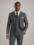 LEANDRO - Traje sartorial de tres piezas en gris marengo con chaleco clásico™