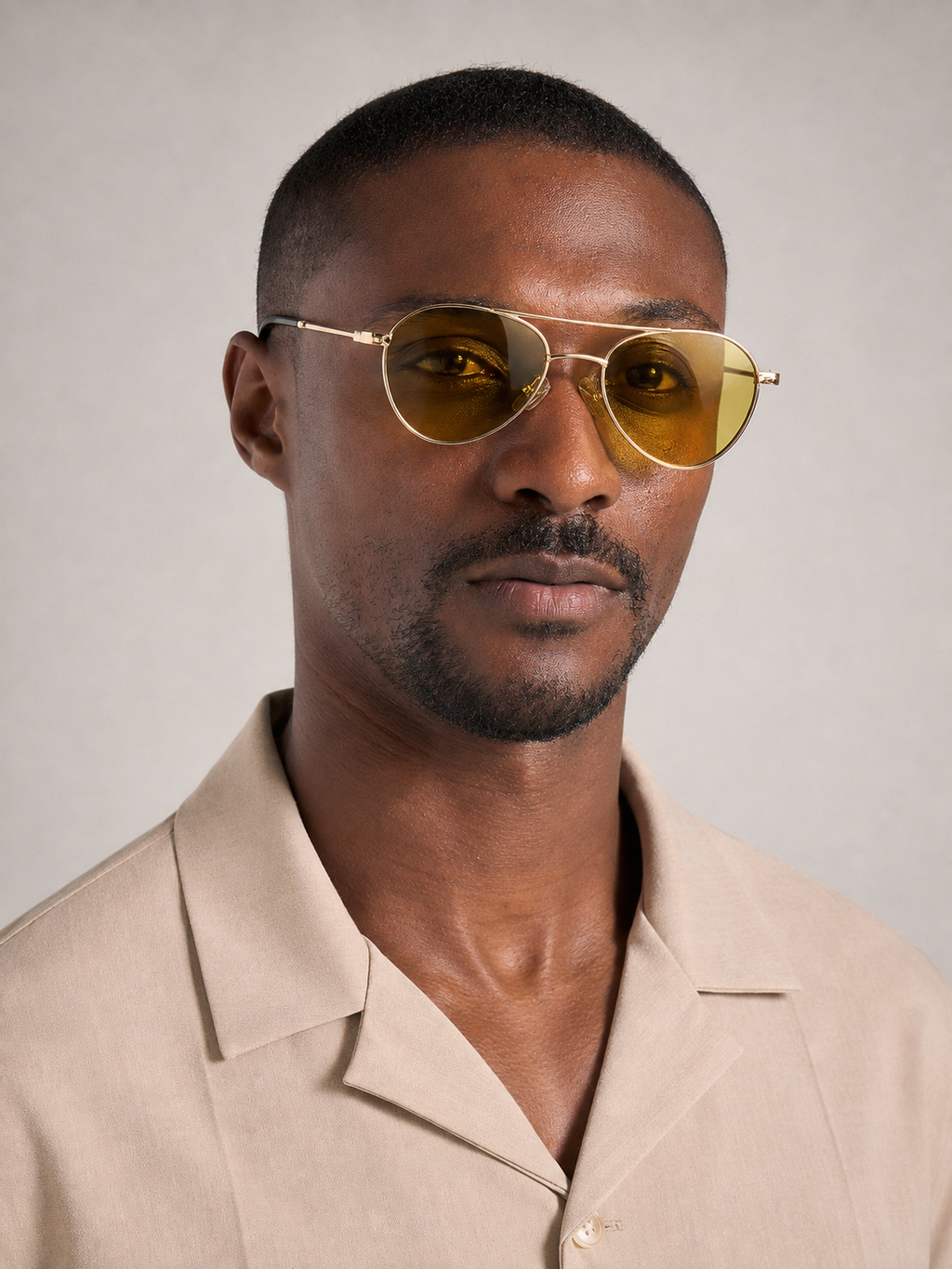 PEDRO - Gafas de sol de estética sartorial vintage con montura metálica y lentes ahumadas™