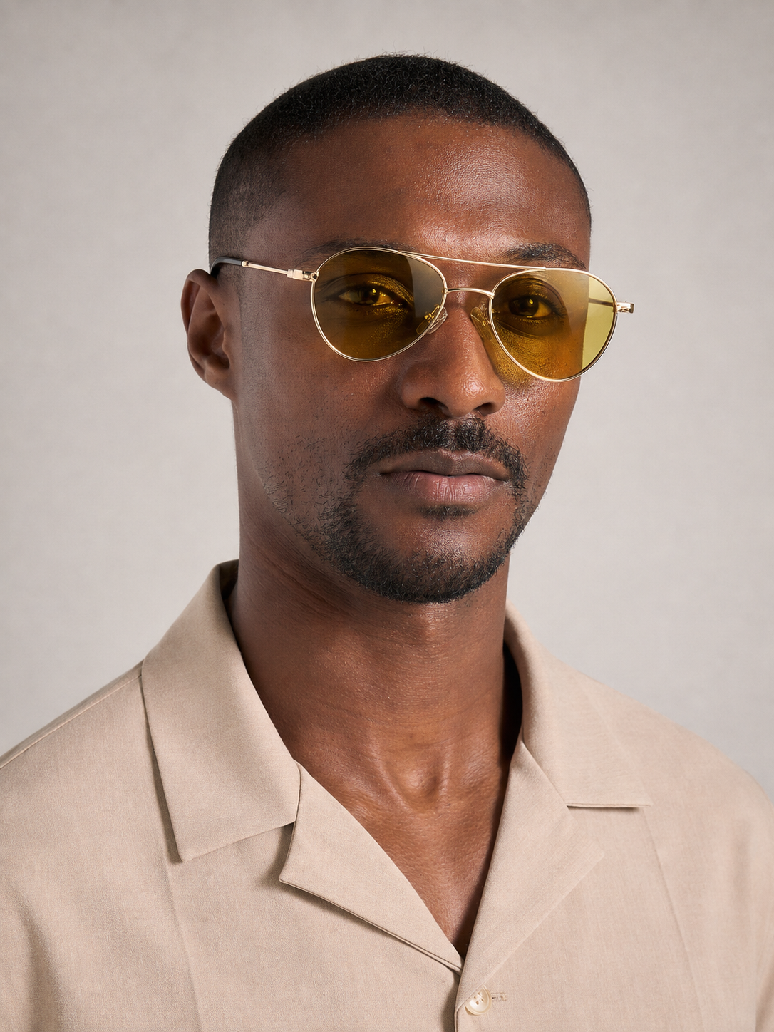 PEDRO - Gafas de sol de estética sartorial vintage con montura metálica y lentes ahumadas™