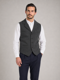 GONZALO - Chaleco de vestir sartorial en lana texturizada™