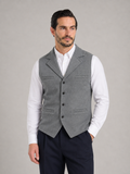 RODRIGO - Chaleco de vestir sartorial en lana texturizada gris claro™