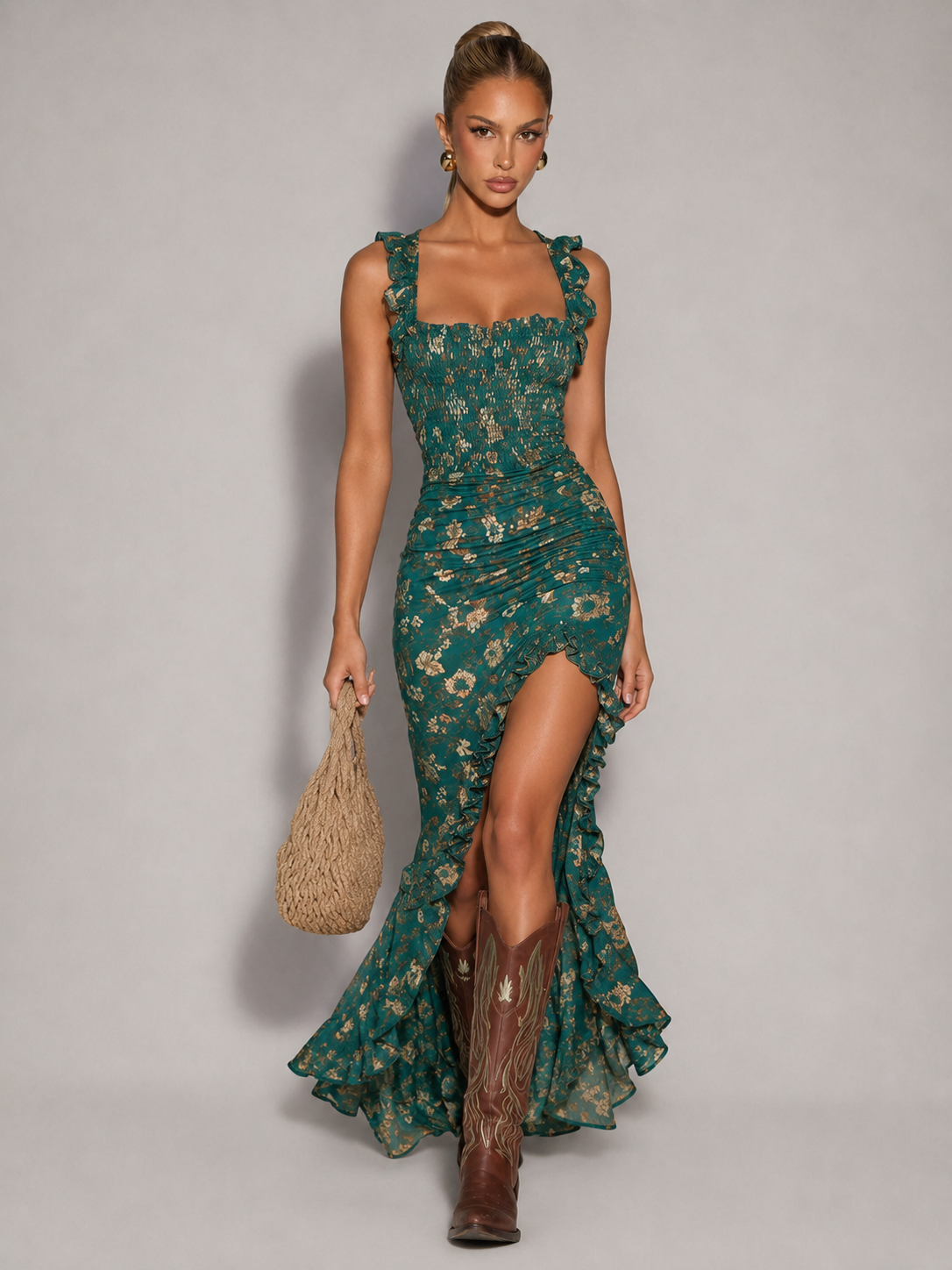 VICENTA - Vestido largo estampado™