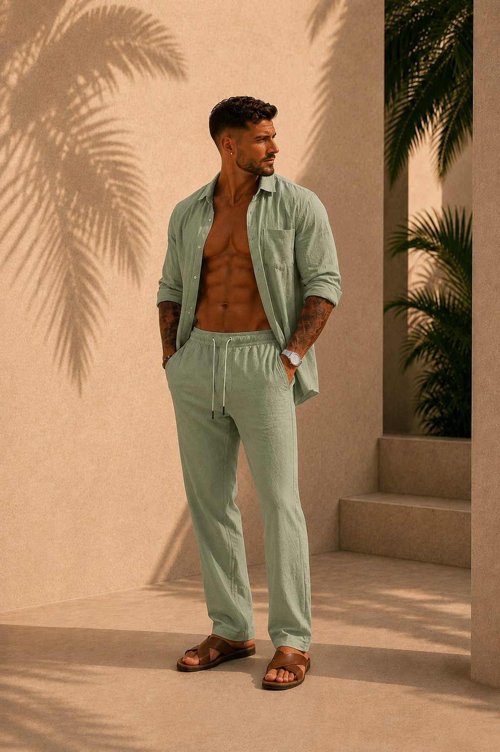 JULIAN-Pantalón de Lino Transpirable